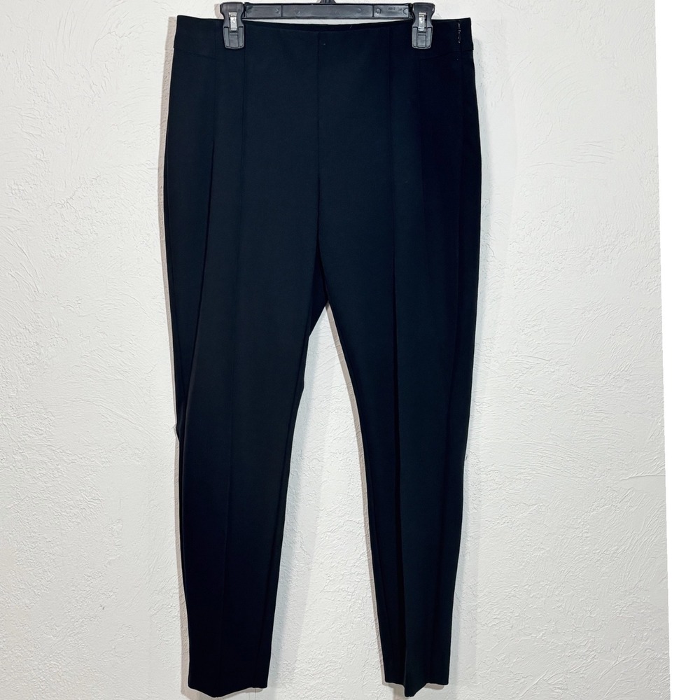 Lafayette 148 New York - Gramercy Black Slim Leg Side Zip Ponte Pants